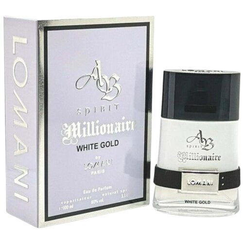 AB Spirit Millionaire White Gold by Lomani for men EDP 3.3 3.4 oz